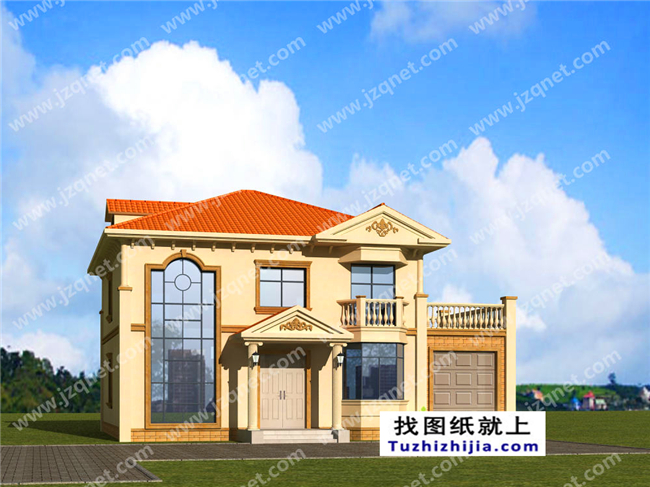 163平方米二層自建別墅設(shè)計(jì)施工建筑圖紙及效果圖，15x11米