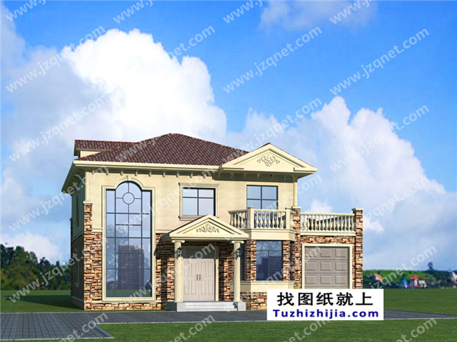 163平方米二層自建別墅設(shè)計(jì)施工建筑圖紙及效果圖，15x11米