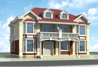 兄弟倆二層雙拼別墅設(shè)計圖紙，一層共用，設(shè)計新穎