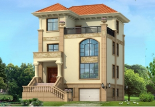 100平方米自建三層半別墅設(shè)計(jì)圖紙，帶地下車庫(kù)