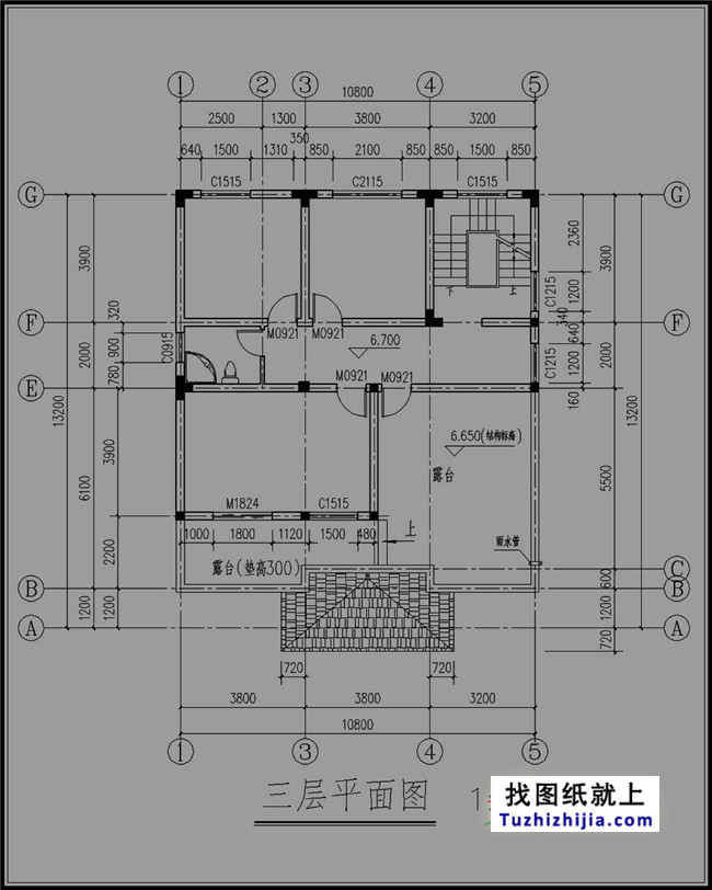 140平方米三層別墅設(shè)計(jì)圖紙，帶屋頂花園