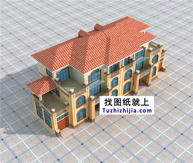 148平方米新農(nóng)村復式框架三層雙拼歐式別墅設計圖紙,15米x10米