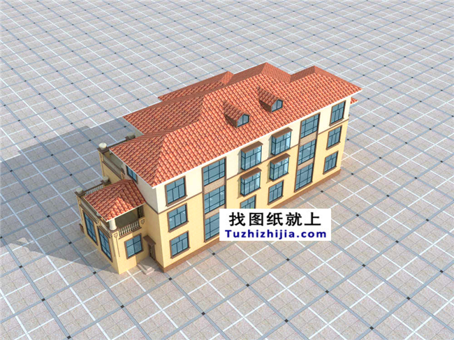 148平方米新農(nóng)村復式框架三層雙拼歐式別墅設計圖紙,15米x10米