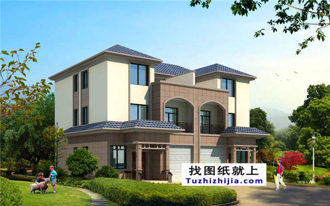 170平方米農(nóng)村雙拼房屋建筑施工設(shè)計圖紙，16x11米