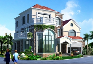 200平方米三層豪華清新農(nóng)村別墅設(shè)計(jì)圖紙大全15X15米