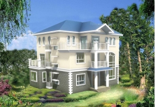 165平方米三層農(nóng)村別墅房屋全套設(shè)計(jì)圖紙15X13米