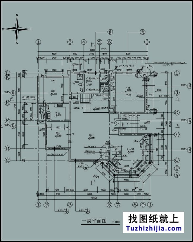 220平方米三層經(jīng)典豪華別墅農(nóng)村設(shè)計圖紙帶外觀效果圖,17X13米