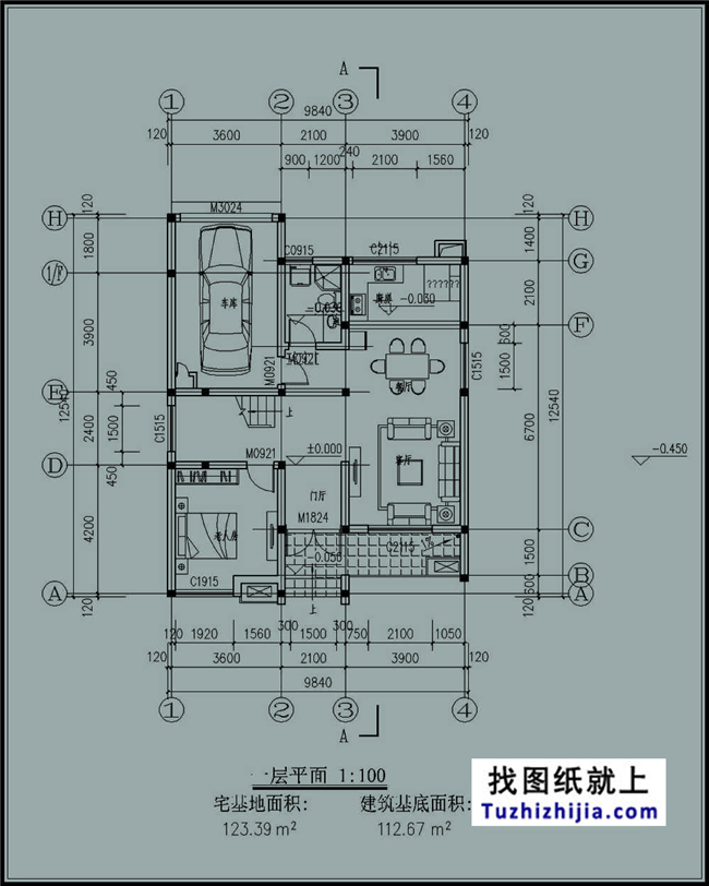 130平方米新農(nóng)村三層施工建筑設(shè)計(jì)圖紙及效果圖,10X13米