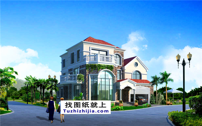 200平方米三層豪華清新農(nóng)村別墅設(shè)計(jì)圖紙大全,15X15米