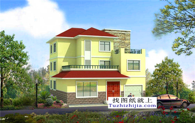 150平方米三層新農(nóng)村自建別墅設計圖紙,13x12米