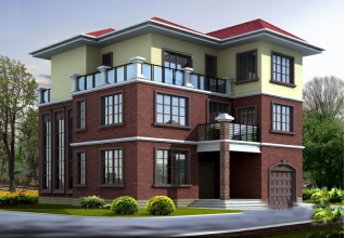 200平方米端莊大氣辦公別墅三層房屋設(shè)計(jì)圖紙帶外觀效果圖13x15米