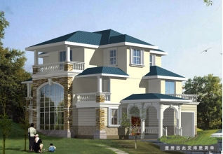 230平方米簡約大氣農(nóng)村三層全套別墅設(shè)計及效果圖13X18米