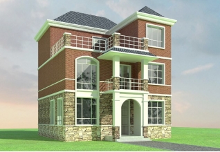 105平方米新農(nóng)村自建三層小別墅設(shè)計(jì)施工圖，10x11米