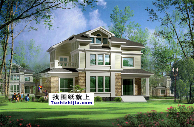 220平方米帶地下室的農(nóng)村三層別墅建筑設(shè)計(jì)圖紙帶外觀,17x13米