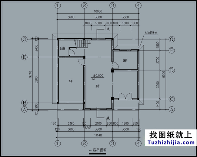 100平方米農(nóng)村三層小戶型別墅設(shè)計(jì)施工圖紙及效果圖,11X10米
