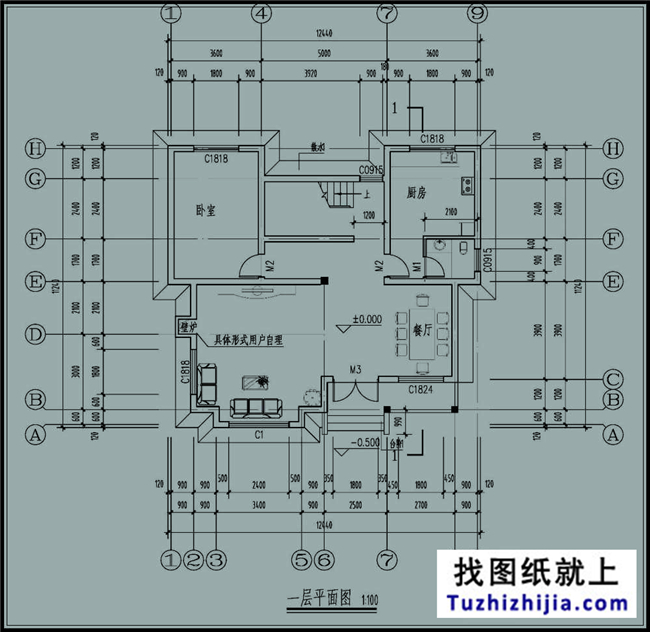 120平方米新農(nóng)村全套三層別墅設(shè)計(jì)圖紙及外觀圖,12X11米