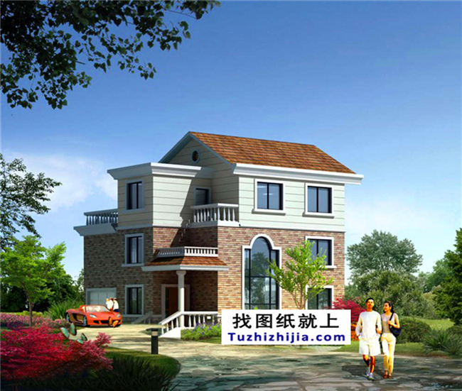 120平方米農(nóng)村漂亮三層別墅施工設(shè)計(jì)建筑圖紙,12x11米