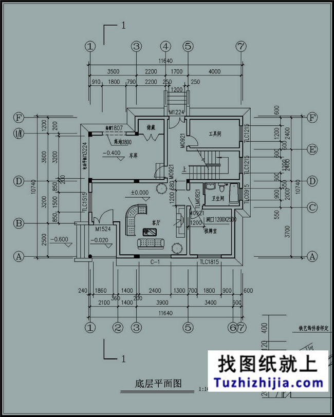 120平方米農(nóng)村漂亮三層別墅施工設(shè)計(jì)建筑圖紙,12x11米