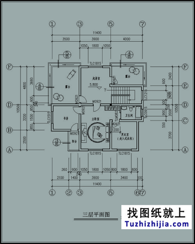 120平方米農(nóng)村漂亮三層別墅施工設(shè)計(jì)建筑圖紙,12x11米