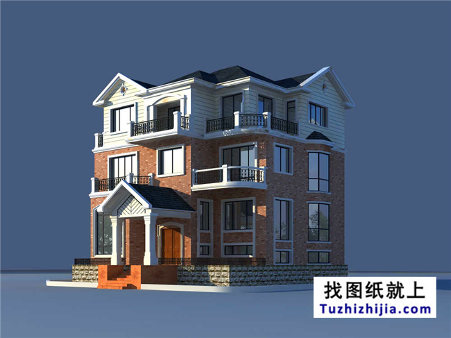 180平方米三層豪華別墅農(nóng)村房屋設(shè)計施工圖紙,14X17米