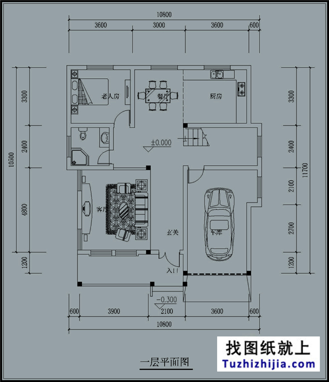 110平方米三層自建別墅設(shè)計(jì)建筑圖紙及效果圖,11X11米