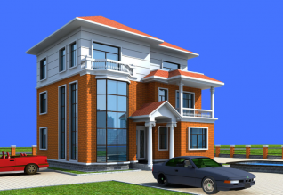 120平方米農(nóng)村現(xiàn)代大氣的三層別墅設(shè)計(jì)施工圖紙大全12x11米