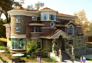 265平方米三層奢華地中海風(fēng)格別墅設(shè)計(jì)圖紙16x17米