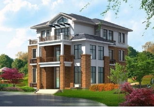 預(yù)算25萬左右新農(nóng)村帶閣樓的三層別墅施工圖紙10*14米120平方米