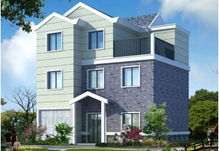 漂亮實(shí)用帶車庫(kù)的別墅建筑設(shè)計(jì)圖帶外觀圖10X11米110平方米