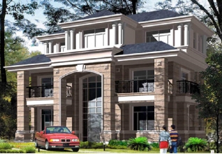 預(yù)算40萬(wàn)左右新農(nóng)村別墅設(shè)計(jì)施工圖帶效果圖14X10米135平米