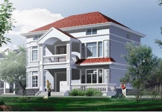 造價25萬左右120平方米三層自建農(nóng)村別墅設計方案12X11米