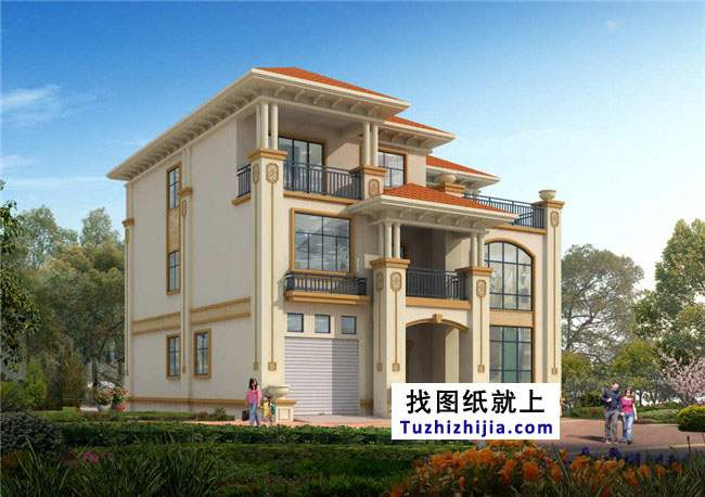 高端農(nóng)村三層歐式房屋設(shè)計(jì)圖紙