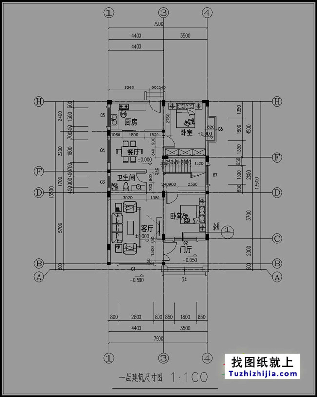 地中海風(fēng)格三層別墅設(shè)計圖紙，帶外觀效果圖
