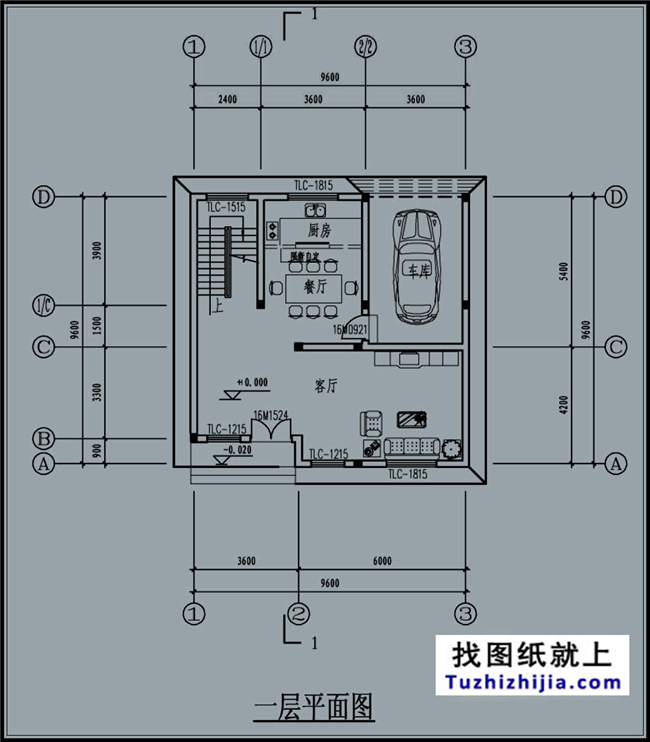 100平方米地中海風格農(nóng)村三層別墅建筑設(shè)計圖紙,10X10米