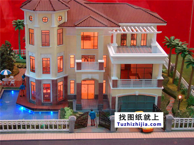 造價：70萬,農(nóng)村三層尖屋頂帶車庫的別墅設(shè)計圖,18X20米280平方米