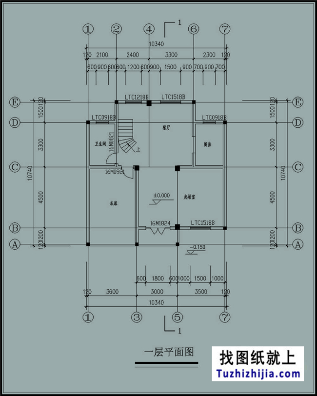 造價:22萬,漂亮實用帶車庫的別墅建筑設計圖帶外觀圖,10X11米110平方米