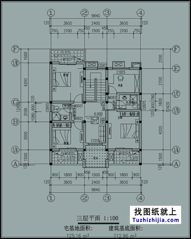 造價(jià):22萬,115平方米三層地中海風(fēng)格農(nóng)村別墅設(shè)計(jì)圖紙,10x12米
