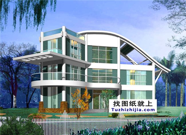 造價:40萬,150平方米現(xiàn)代鋼結(jié)構(gòu)別墅設(shè)計圖及效果圖,8X14米