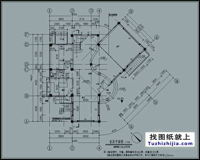 造價:40萬,150平方米現(xiàn)代鋼結(jié)構(gòu)別墅設(shè)計圖及效果圖,8X14米