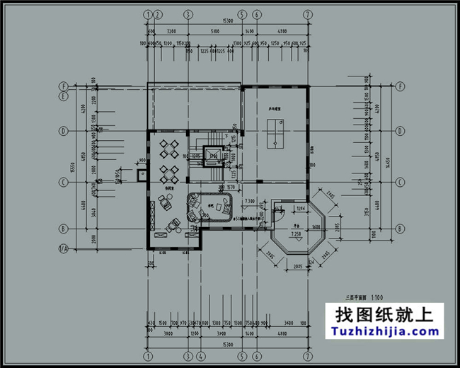 造價:30萬,新農(nóng)村豪華型三層別墅設(shè)計圖紙及效果圖,15x19米300平方米