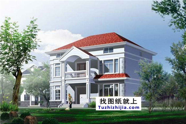 造價(jià):26萬(wàn),120平方米三層自建農(nóng)村別墅設(shè)計(jì)方案,12X11米