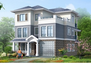 農(nóng)村實(shí)用漂亮的三層別墅設(shè)計施工圖紙及效果圖