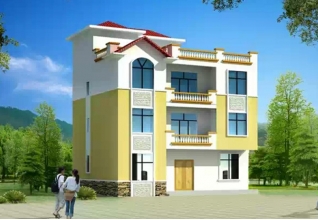 30萬以內(nèi)的三層別墅房屋設(shè)計(jì)施工圖紙及效果圖