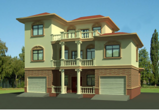 預(yù)算造價(jià)20多萬的新農(nóng)村三層施工設(shè)計(jì)圖紙及外觀效果圖