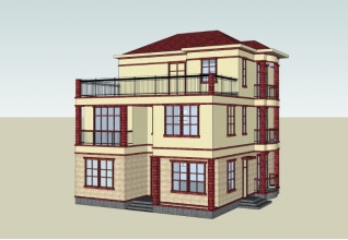 造價30萬以內的三層農村房屋設計圖紙及效果圖