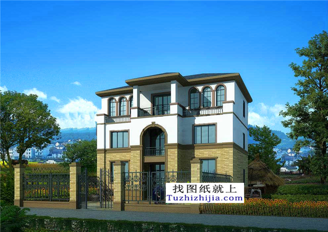 預(yù)算30萬以內(nèi)的三層新農(nóng)村小別墅設(shè)計施工圖紙及效果圖