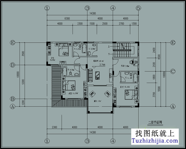 40多萬農村漂亮帶車庫的三層別墅建筑圖紙及效果圖