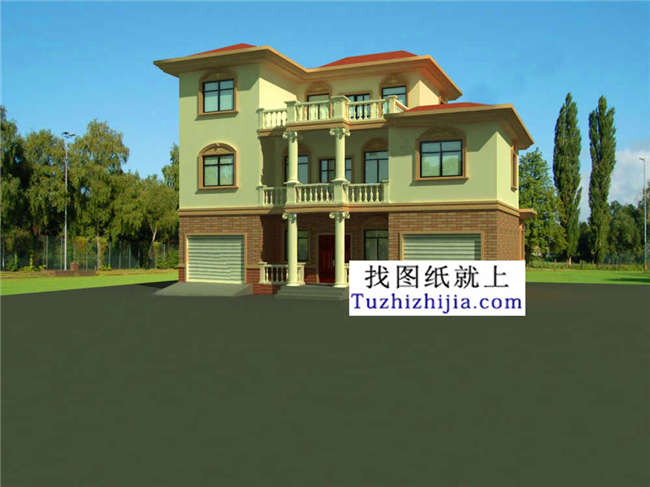 預(yù)算造價20多萬的新農(nóng)村三層施工設(shè)計圖紙及外觀效果圖