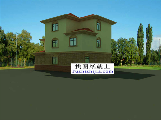 預(yù)算造價20多萬的新農(nóng)村三層施工設(shè)計圖紙及外觀效果圖