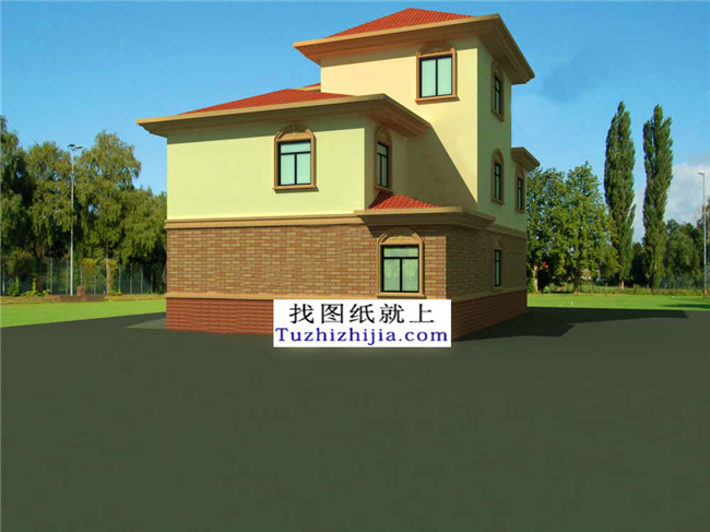 預(yù)算造價20多萬的新農(nóng)村三層施工設(shè)計圖紙及外觀效果圖